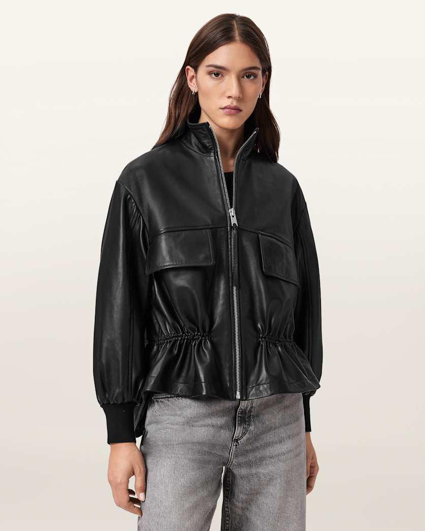 Flor Leather Jacket by ALLSAINTS