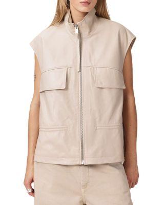 Flor Leather Vest by ALLSAINTS