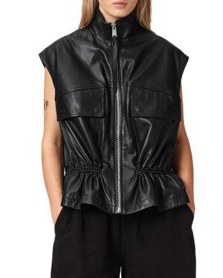 Flor Leather Vest by ALLSAINTS