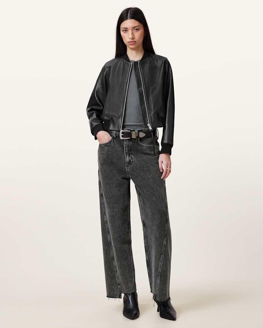Fox Asymmetric Hem Wide Leg Denim Jeans by ALLSAINTS