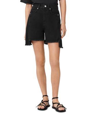Frankie High Rise Jean Shorts in Black by ALLSAINTS