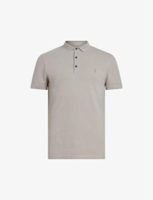 Frosted Ramskull-embroidered organic-cotton polo shirt by ALLSAINTS
