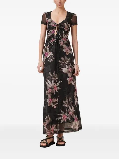 Gabby floral-print drawstring dress by ALLSAINTS