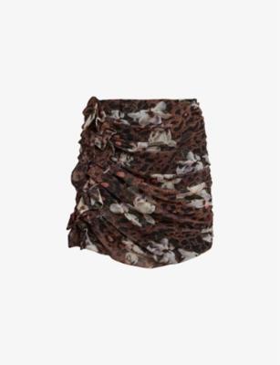 Giulia Alessandra abstract-print stretch-woven mini skirt by ALLSAINTS