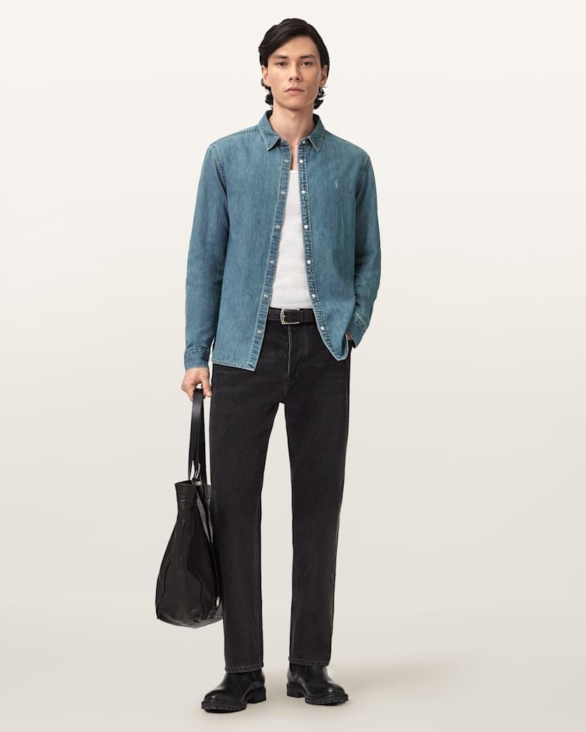 Gleason Long Sleeve Ramskull Shirt by ALLSAINTS