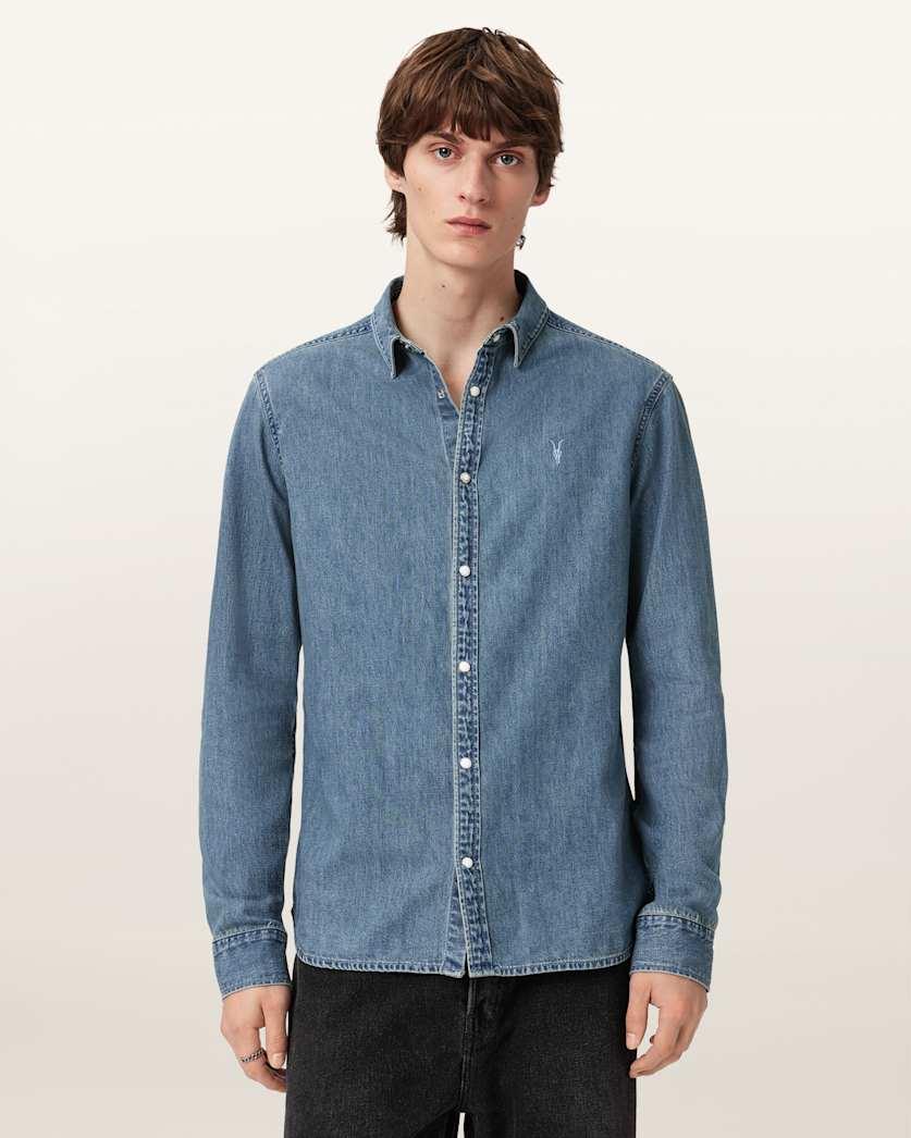 Gleason Ramskull Denim Shirt by ALLSAINTS