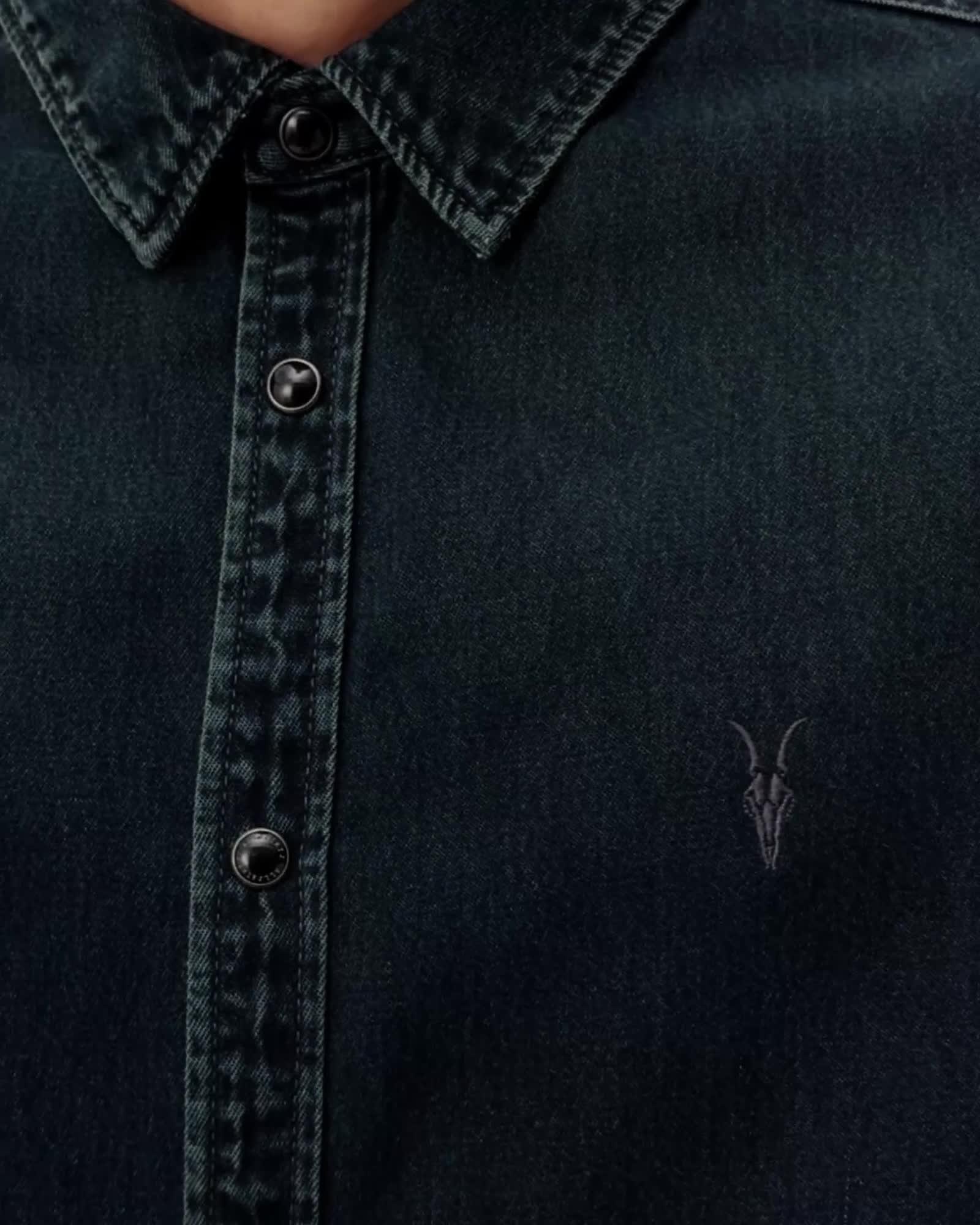 Gleason Ramskull Denim Shirt by ALLSAINTS