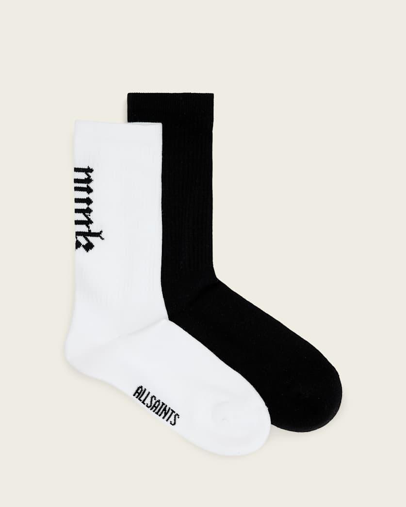 Goth Punk Cotton Two Pack Socks by ALLSAINTS
