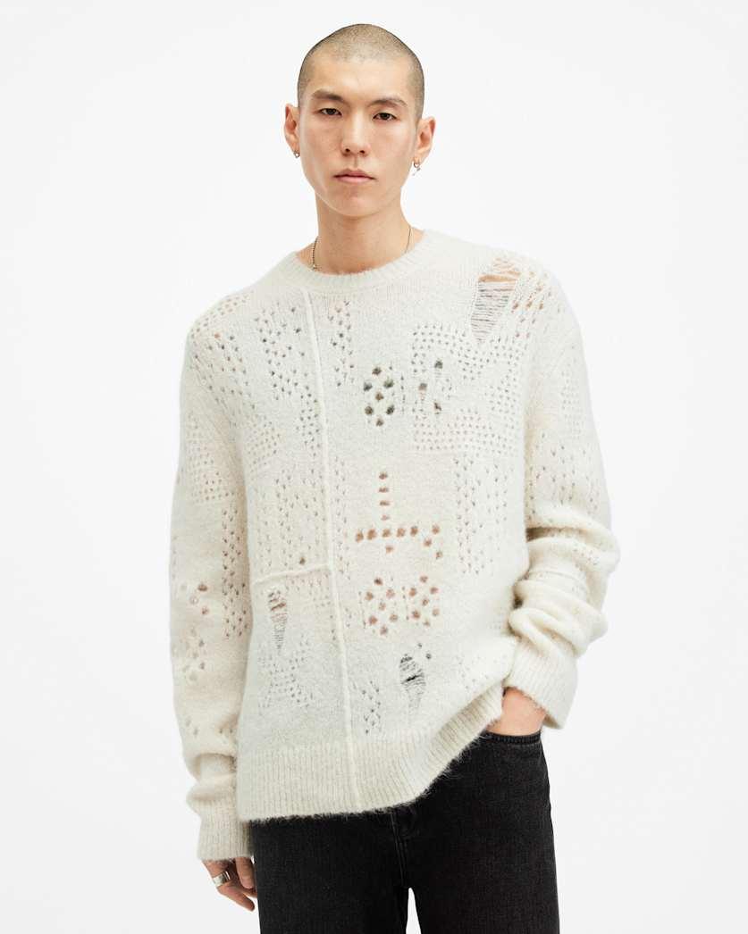 Hadwin Distressed Crew Neck Jumper by ALLSAINTS