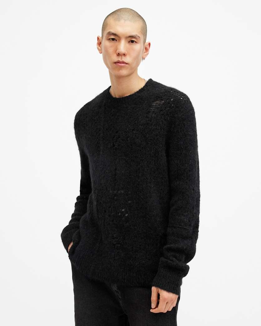 Hadwin Distressed Crew Neck Jumper by ALLSAINTS