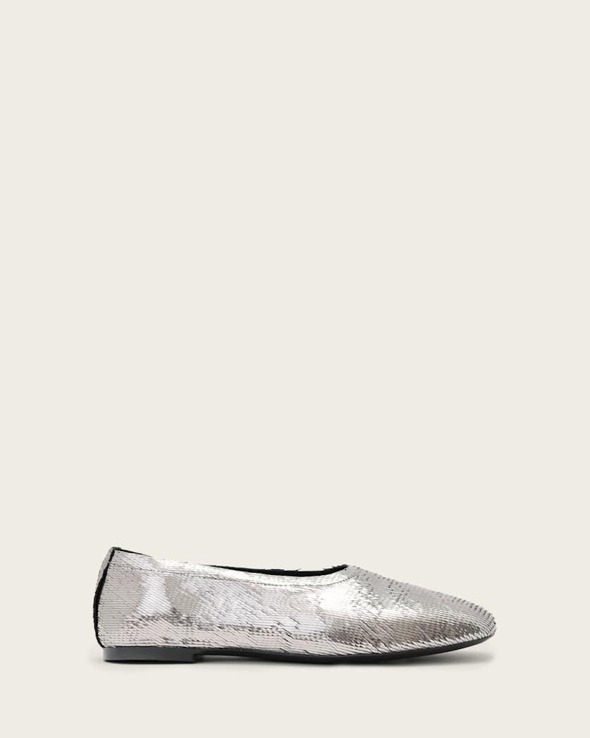 Hailee Leather Ballet Flats by ALLSAINTS