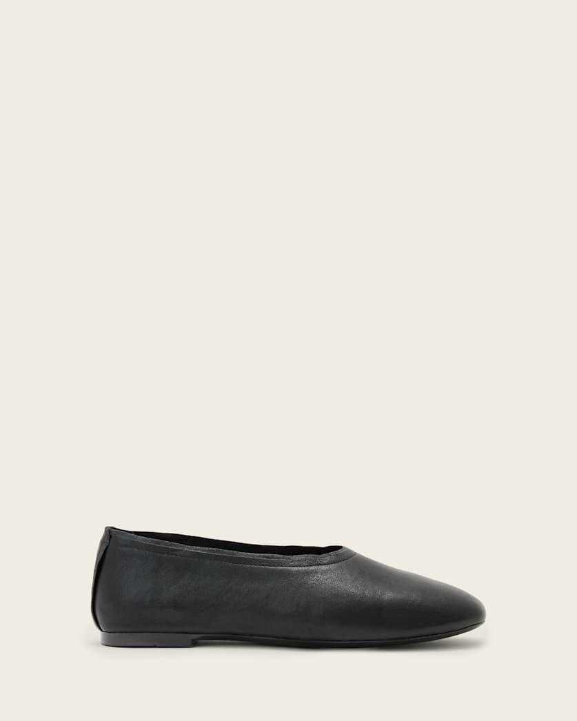 Hailee Leather Ballet Flats by ALLSAINTS