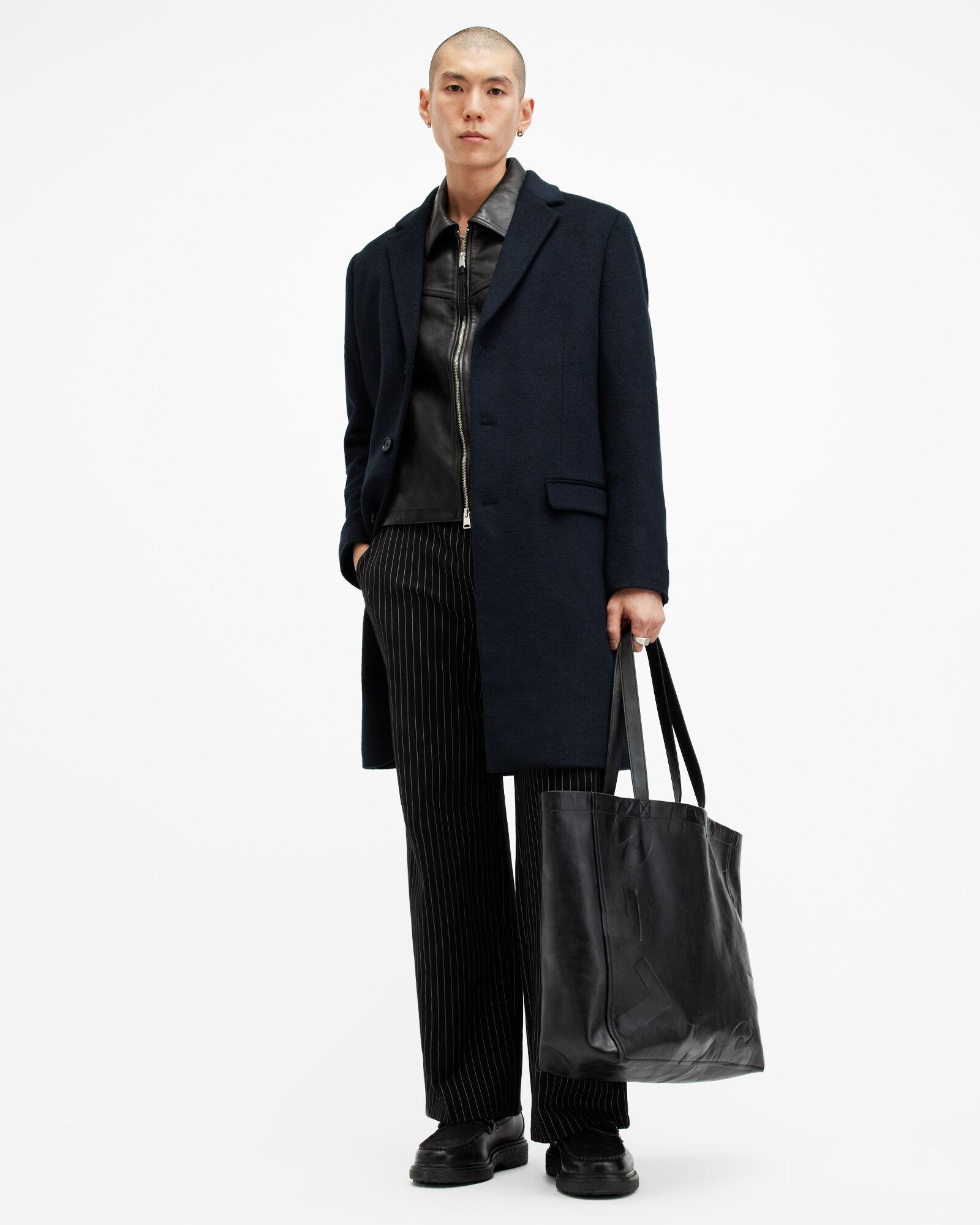 Hal Single Breasted Wool Blend Coat by ALLSAINTS