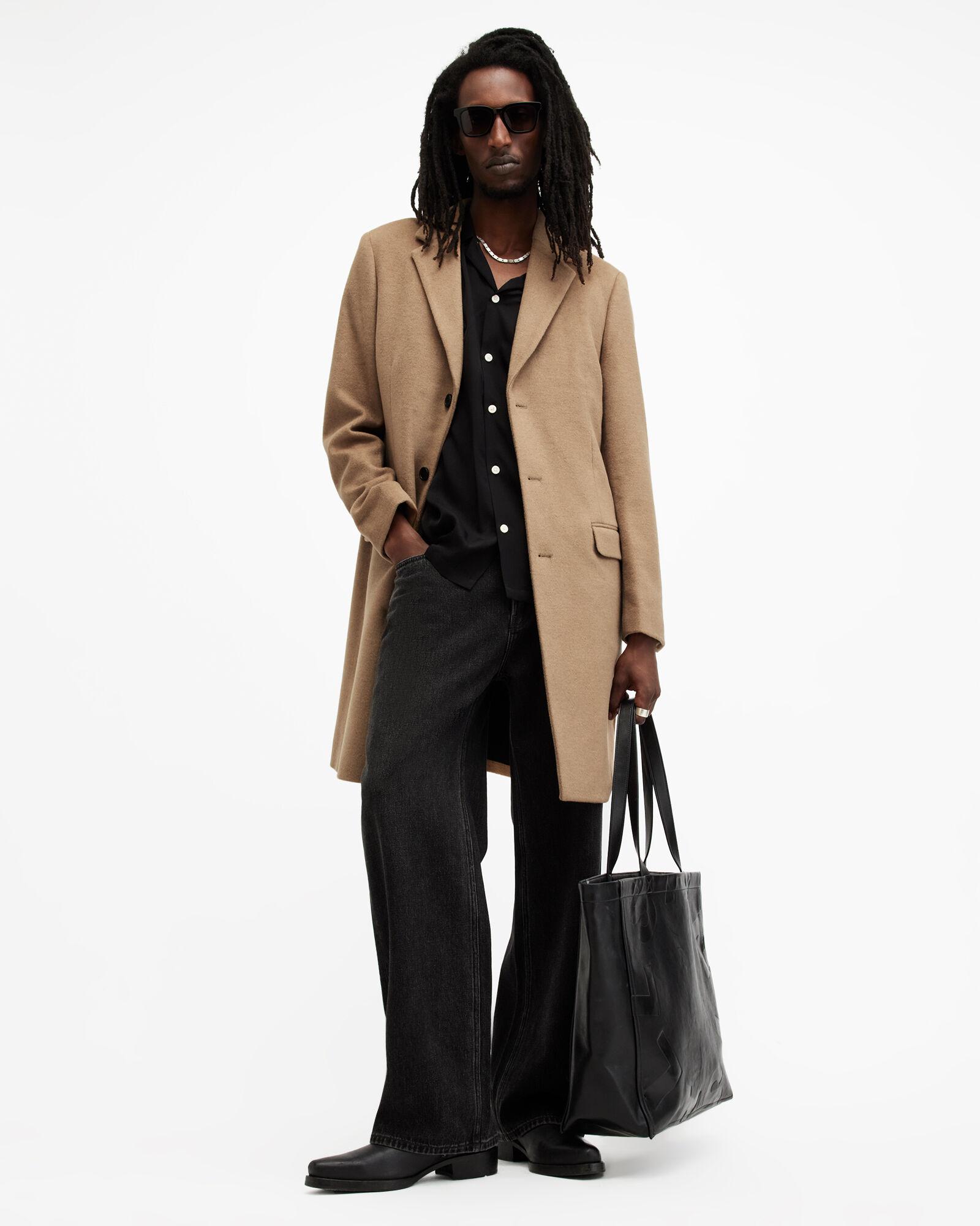 Hal Single Breasted Wool Blend Coat by ALLSAINTS