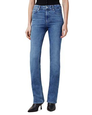 Haldan Mid Rise Slim Bootcut Jeans in Mid Indigo by ALLSAINTS