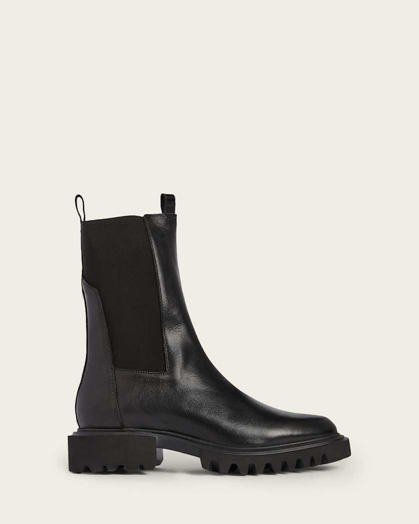 Hallie Leather Boots by ALLSAINTS