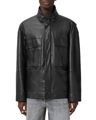 Halton Relaxed Fit Leather Jacket by ALLSAINTS