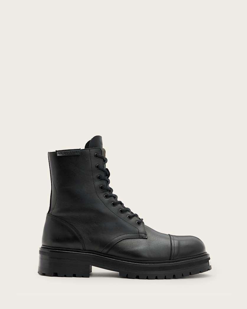 Hank Chunky Leather Boots by ALLSAINTS
