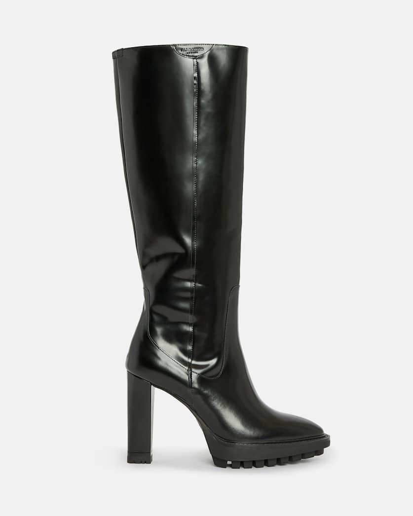 Harlem Knee High Leather Boots by ALLSAINTS