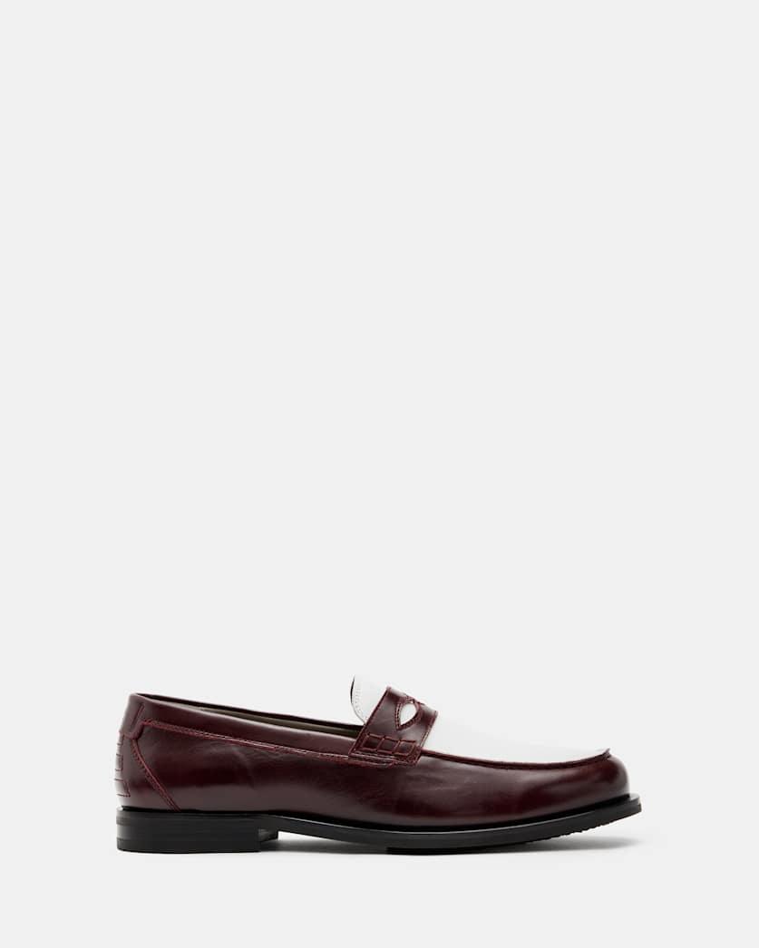 Harmon Western Leather Loafer Shoes by ALLSAINTS