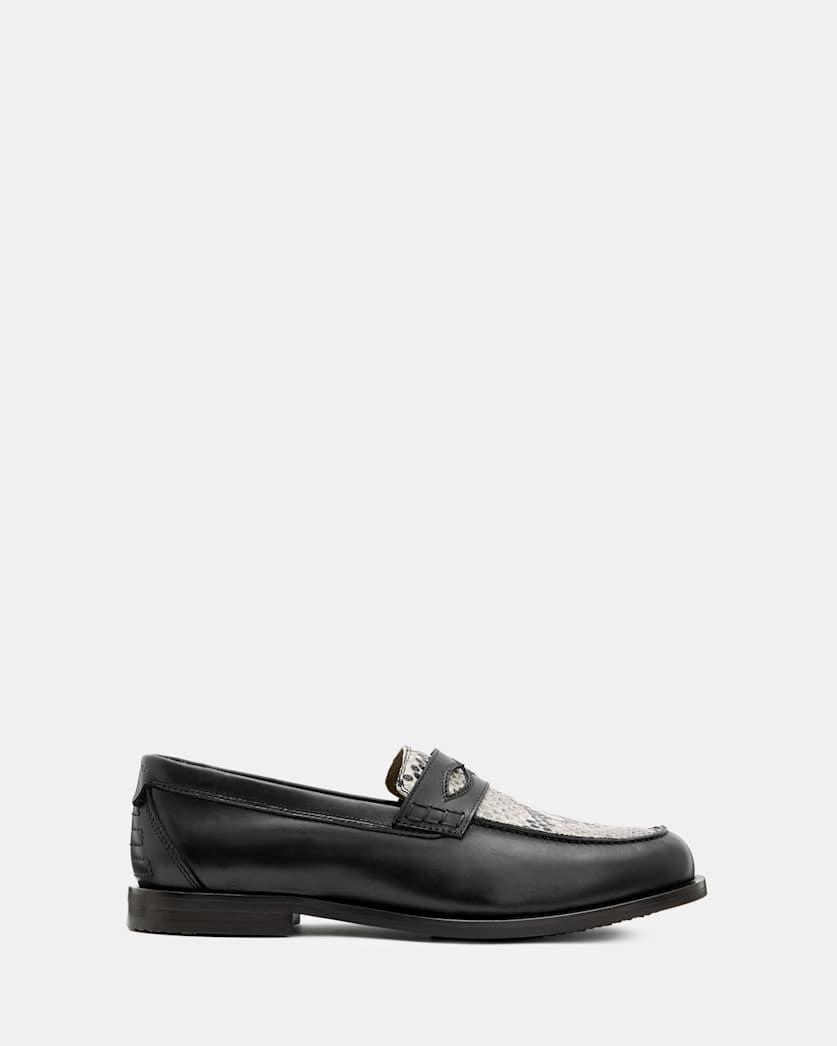 Harmon Western Leather Loafer Shoes by ALLSAINTS
