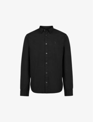 Hawthorne Logo-Embroidered Slim-Fit Stretch Cotton Shirt by ALLSAINTS