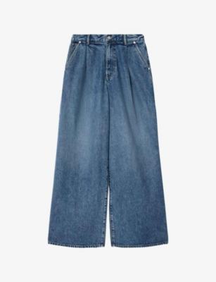 Haze Pleat Wide-Leg Denim-Blend Jeans by ALLSAINTS