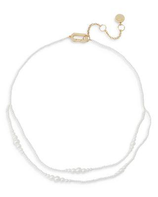 Hazel Imitation Pearl Layered Necklace by ALLSAINTS