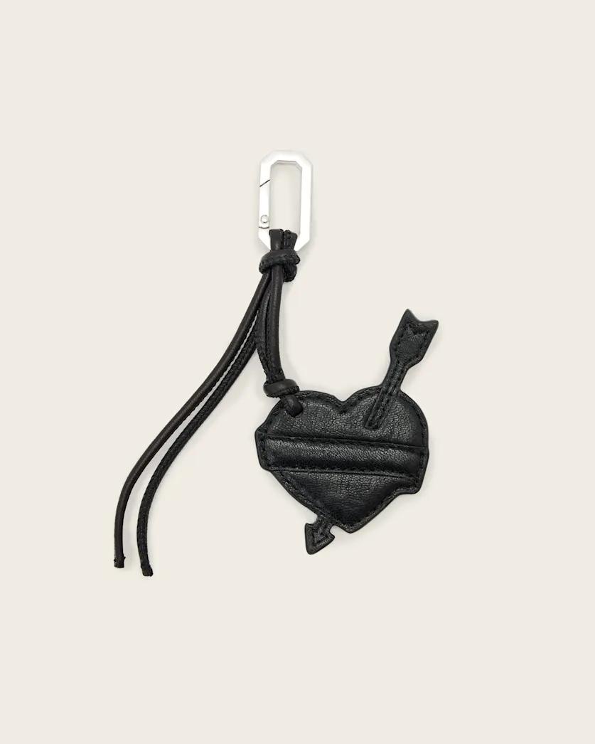 Heart Banner Leather Keyring by ALLSAINTS