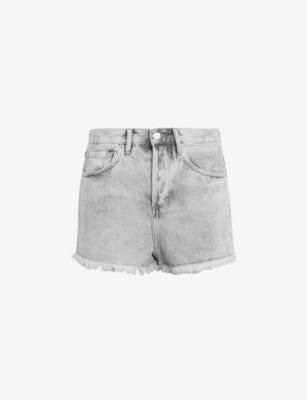 Heidi raw-hem high-rise denim shorts by ALLSAINTS