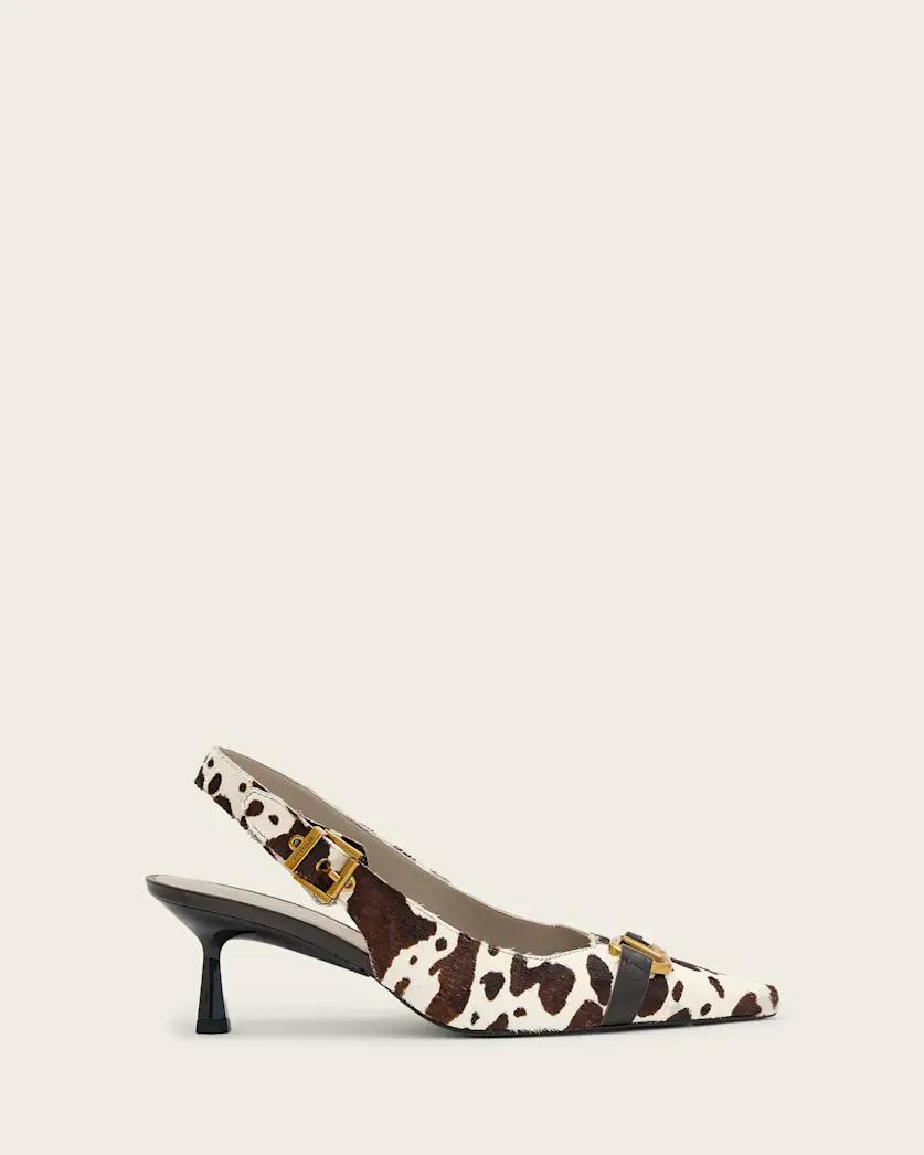 Hera Cowhide Slingback Shoes by ALLSAINTS