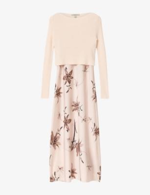 Hera Two-In-One Woven Midi Dress by ALLSAINTS