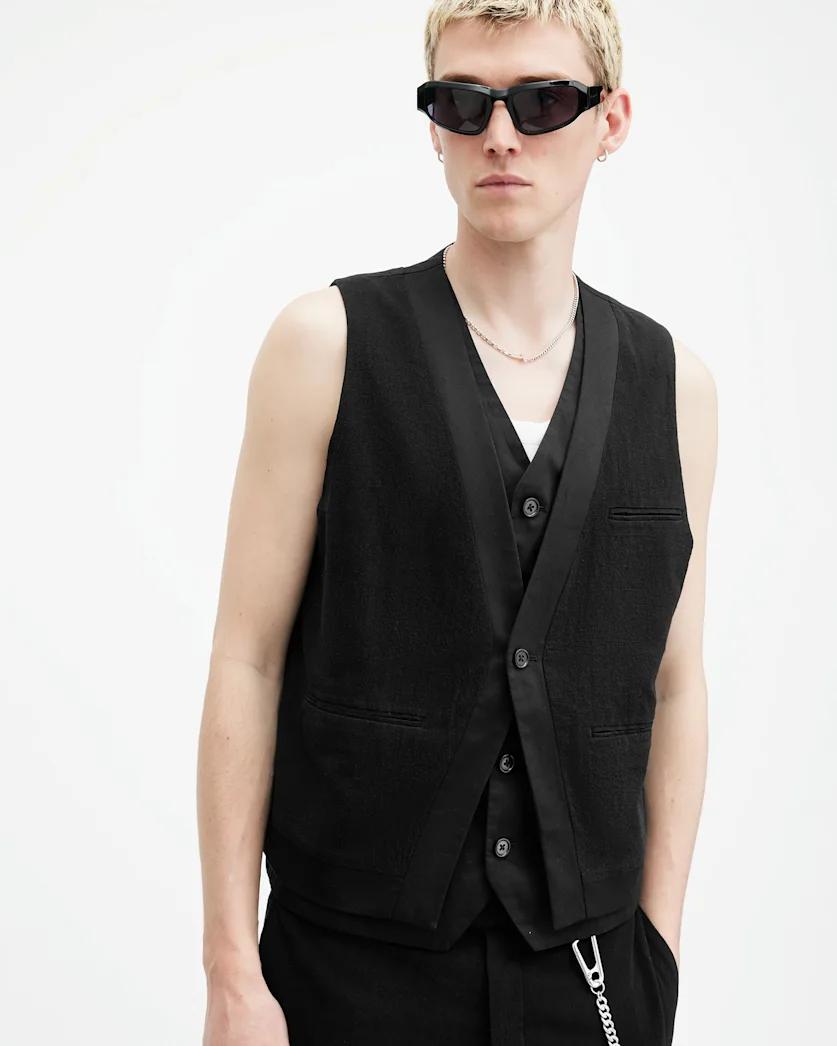Heron Slim Fit Waistcoat by ALLSAINTS