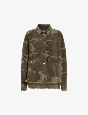 Hetti camo-print relaxed-fit organic-cotton shacket by ALLSAINTS
