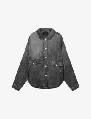 Hettie Denim-Print Lyocell Overshirt by ALLSAINTS