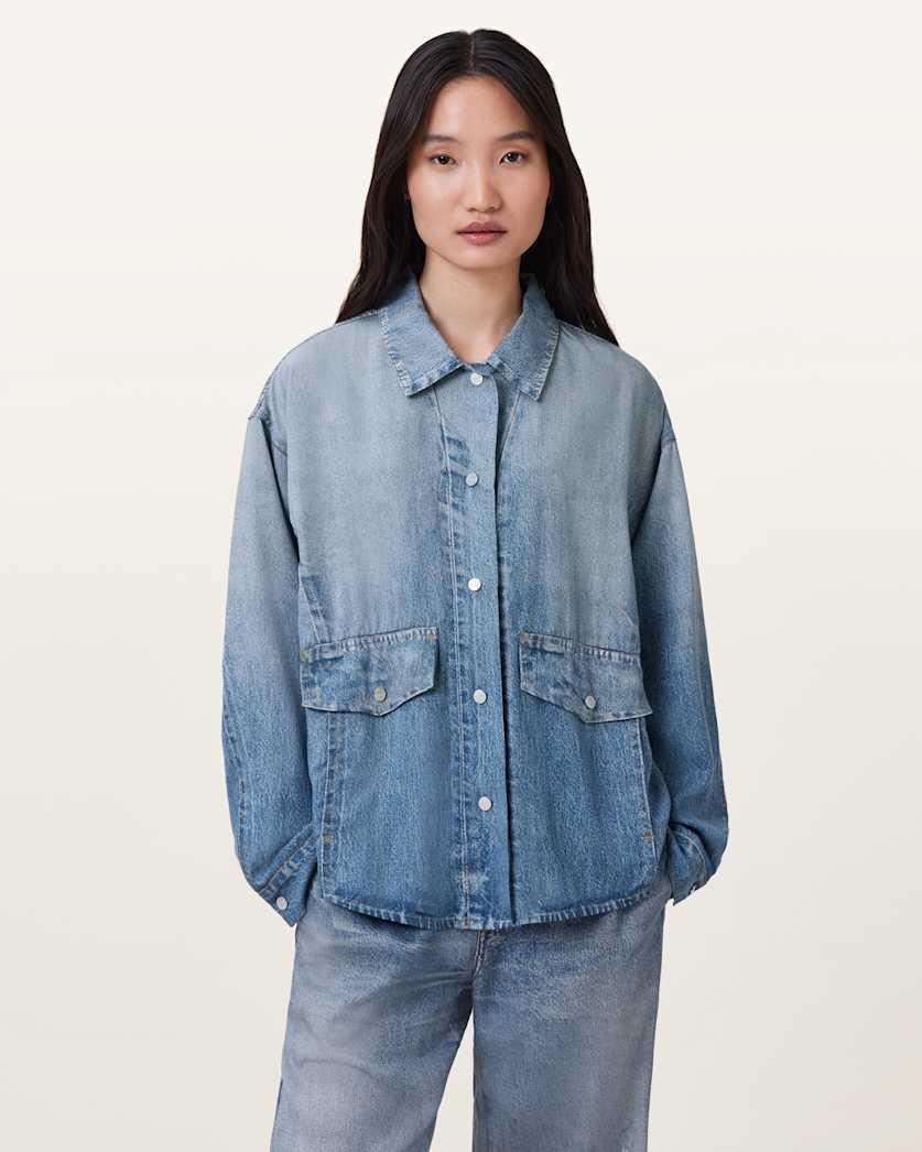 Hettie Illusion Oversized Shirt by ALLSAINTS
