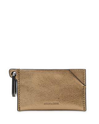 Hex Metallic Leather Cardholder by ALLSAINTS