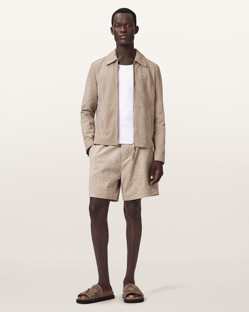 Hockley Suede Animal Print Jacket by ALLSAINTS