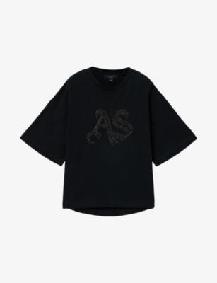 Icon Amelie Logo-Embellished Cotton T-Shirt by ALLSAINTS