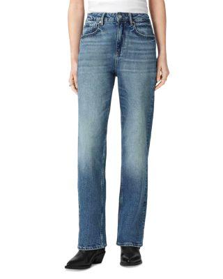 Ida High Rise Straight Jeans in Mid Indigo by ALLSAINTS