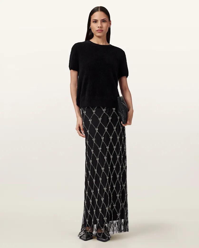 Ilka Embellished Skirt by ALLSAINTS Ilka Embellished Skirt by ALLSAINTS