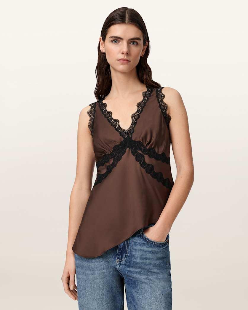 Ilka Lace Trim Cami Top by ALLSAINTS