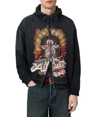 International Rock Festival Zip Drawstring Hoodie by ALLSAINTS