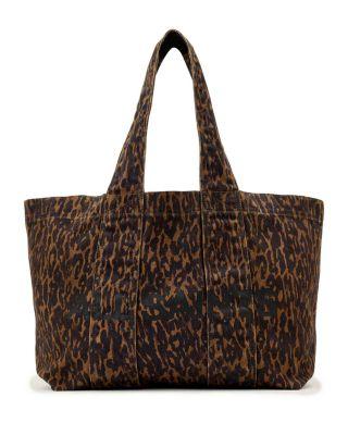 Izzy Leopard Print Denim Tote by ALLSAINTS