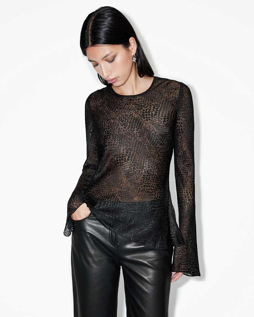 Jada Animal Print Long Sleeve Top by ALLSAINTS