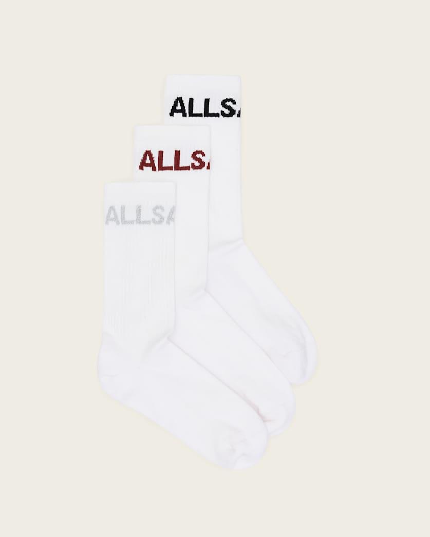 Jae Logo Socks White Multi Pack by ALLSAINTS