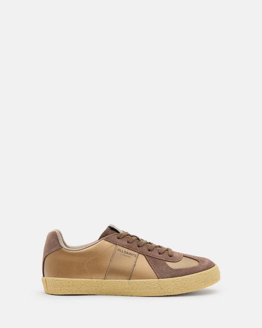 Jaimee Metallic Leather Trainers by ALLSAINTS