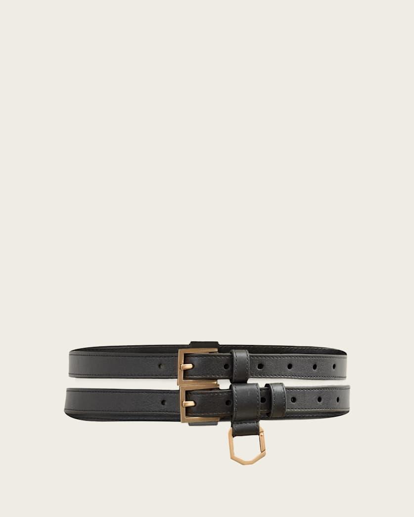Jana Double Leather Belt by ALLSAINTS