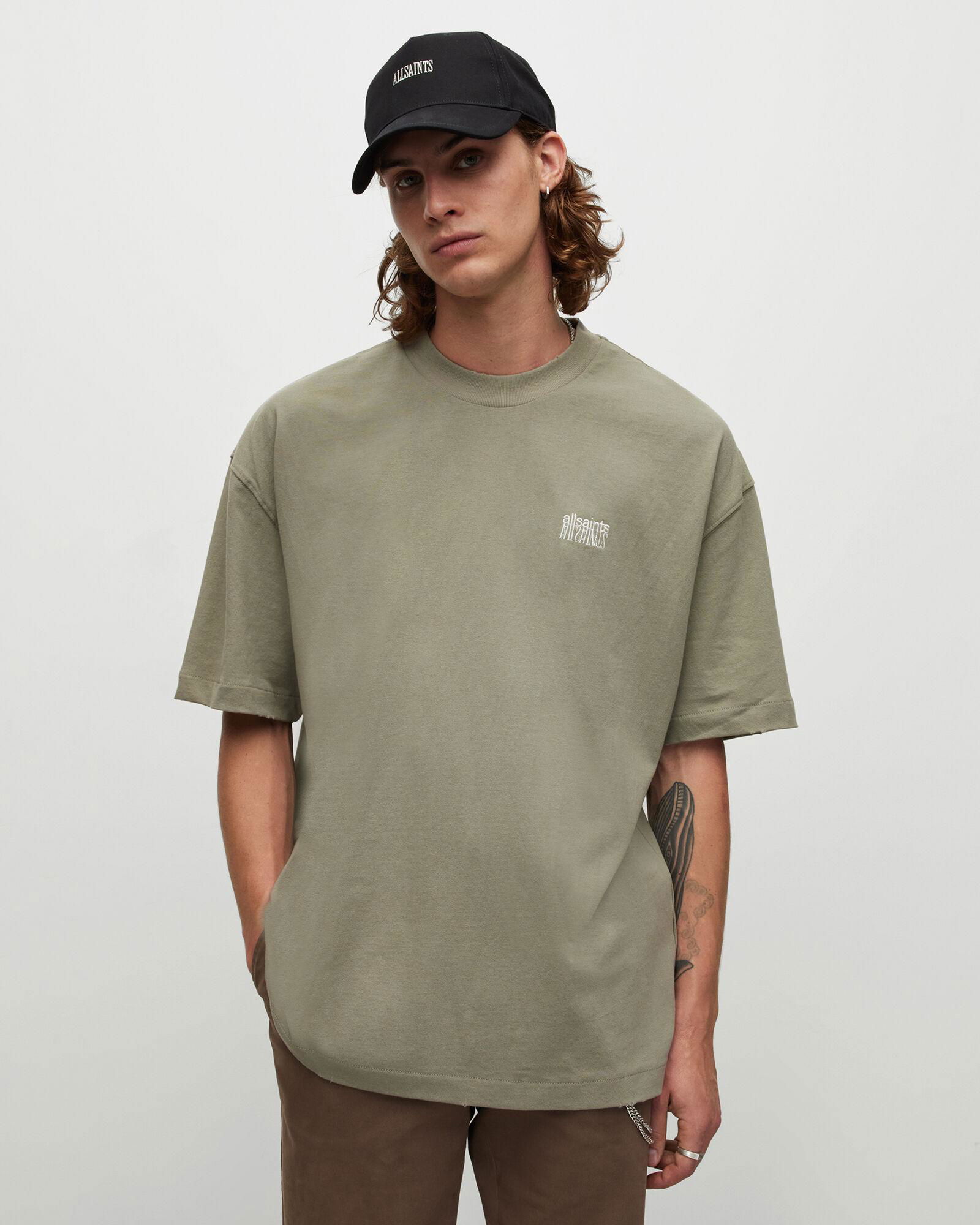 Jaxon Oversized Embroidered Crew T-Shirt by ALLSAINTS