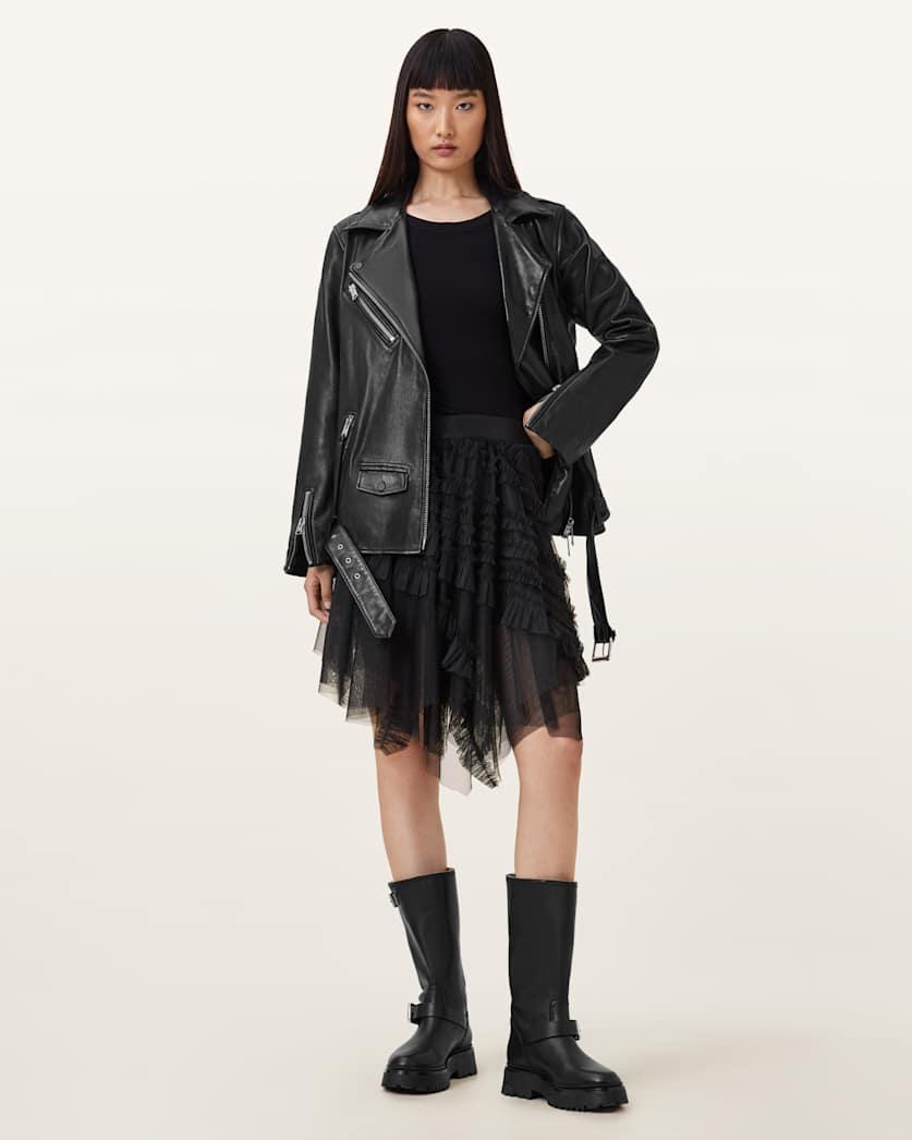 Jayde Ruffled Tulle Mini Skirt by ALLSAINTS